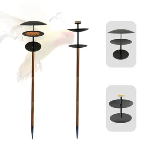 JH-Mech Hot Selling Wholesale Outside Decoration Minimalistic Birdhouse Squirrel Proof Metal Bird Feeder Pole
