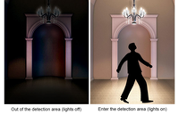 Lampu Dinding LED pintar SKD dengan Sensor Radar, suku cadang lampu luar ruangan tahan air IP65