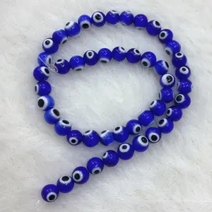 Wholesale Glass Blue Evil Eye Beads For diy Jewelry Making Necklace Bracelet Accessories