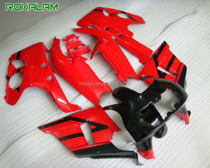 สำหรับฮอนด้า CBR400RR NC29 <span class=keywords><strong>CBR400</strong></span> RR 400RR <span class=keywords><strong>1990</strong></span> 1991 1992 1993 1994 1995 1996 1997 1998สีแดงสีดำ ABS รถจักรยานยนต์ Fairing - Product Image 1