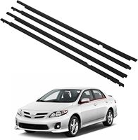 Para Toyota Corolla 2009-2012: Burlete de puerta y ventana de coche - Material EPDM duradero, a prueba de polvo, insectos y sonido, recortable.