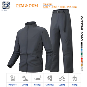 Мужской комплект для активного отдыха 2-в-1 |   Быстросохнущая ветро- и водонепроницаемая куртка и брюки |   Весенне-осенний комплект для походов и повседневной носки (2 предмета) - Product Image 1