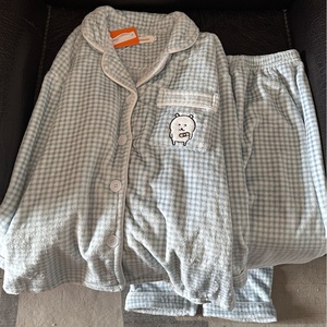 Pigiama in Flanella Lange con Orsetto Carino, Set di Abbigliamento da Casa Invernale e Autunnale per Donne, Cardigan Cartoon Spesso e Caldo - Product Image 5