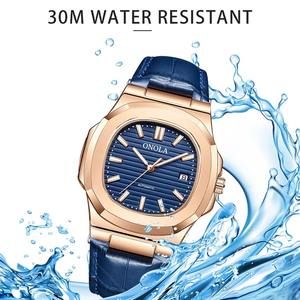 นาฬิกาข้อมือแบรนด์ Drioshipping สำหรับผู้ชาย นาฬิกาธุรกิจเรืองแสง สายหนัง กันน้ำ นาฬิกาอัตโนมัติสุดหรูสำหรับผู้ชาย - Product Image 4