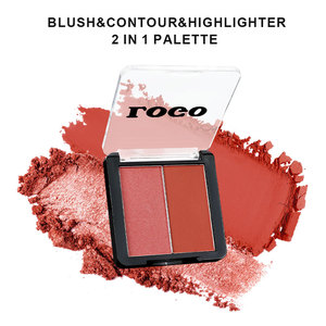 พาเลทบลัชออน คอนทัวร์ ไฮไลท์เตอร์ 2 in 1 ติดทนนาน กันน้ำ วีแกน คิวตี้ บิวตี้  พร้อมโลโก้สั่งทำได้ - Product Image 1