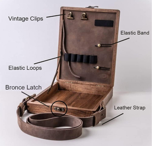 Bolsa de Mensajero Cruzada de Madera Hecha a Mano para Exteriores, Caja de Almacenamiento para Pintores y <span class=keywords><strong>Escritores</strong></span>, Color Personalizado, Logotipo, Diseño Desmontable, Cartón - Product Image 3