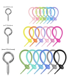 Nouvelle arrivée silicone cravate lanière réutilisable haute qualité lanière porte-clés coloré attaches de câble - Product Image 3