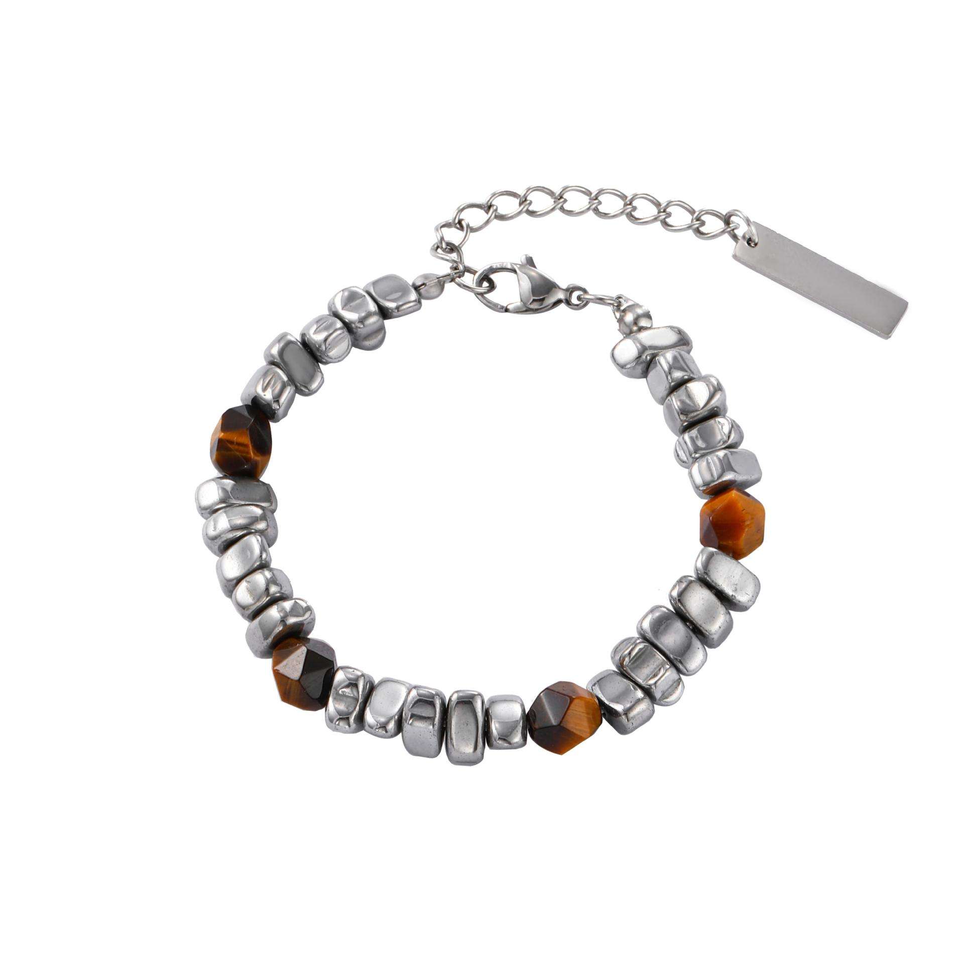 สร้อยคอหินตาเสือทรงกลม