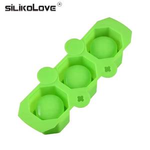 Moule en silicone pour pot de fleurs en béton, vase, cactus, forme géométrique polygonale circulaire à 3 trous, pour bricolage, bougie d'aromathérapie, décoration - Product Image 6