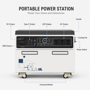 Estación de Energía Portátil Extraíble LiFePO4 K-50T-B 5000W 8000Wh Solar MPPT Onda Sinusoidal Pura Tipo-C/USB para Uso en Interiores y Exteriores - Product Image 2