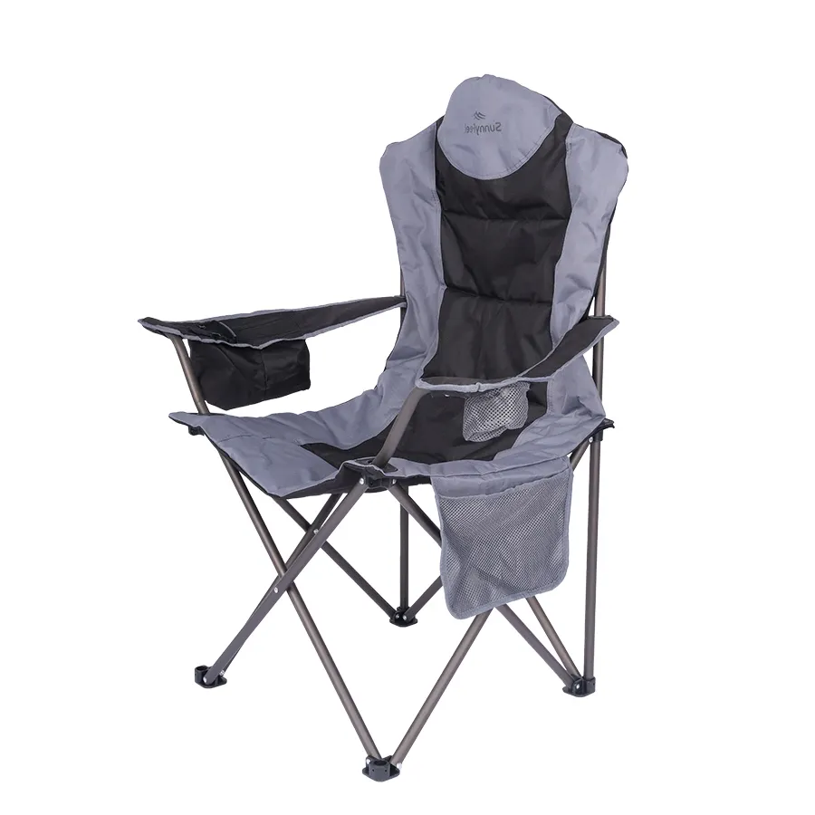 Deluxe imbottito facile consegna sedia da campeggio da spiaggia all'aperto pieghevole sedia pieghevole da campeggio ultraleggera da spiaggia