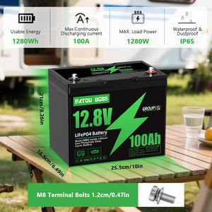 <span class=keywords><strong>PL</strong></span> 欧盟库存 无税 LiFePO4 电池 12V 100Ah 深循环 内置 BMS 5 年寿命 适用于房车/太阳能电池板/钓鱼船马达/露营车 - Product Image 4