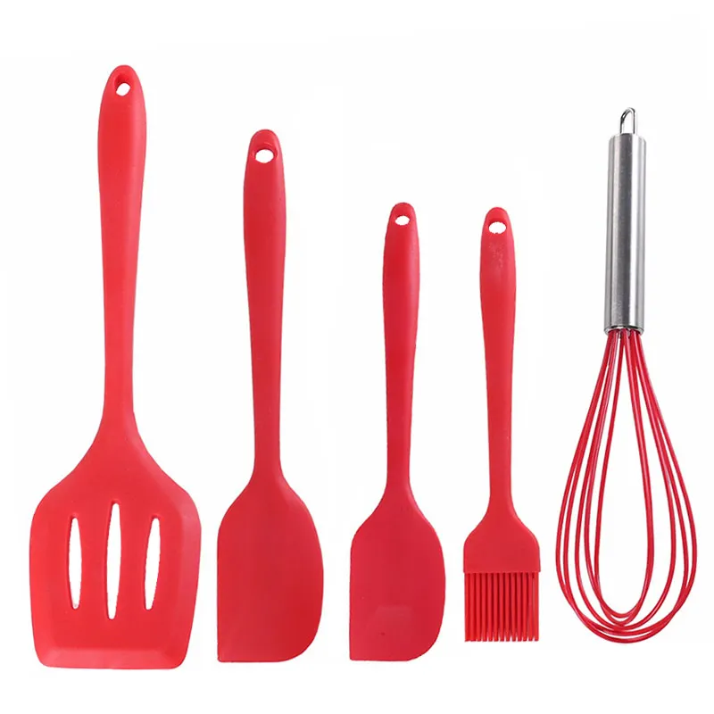 5 piece silicone non-stick heat-resistant dishwasher safe anti-slip utensil set · image 6