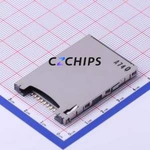 SCDB1C0101 SD Card / Memory Card Connector SMD Connector Self-Return Type Standard SD Card Card Holder 4.5mm - Product Image 1