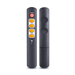 Telecomando universale per <span class=keywords><strong>TV</strong></span> in materiale ABS, portata 10 m, pulsanti grandi, 6 tasti, piccolo portapenne - Product Image 1