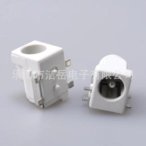 Dc-050 ปลั๊กไฟสีขาวแบบสี่ขา ขั้วต่อแบบติดตั้งบนพื้นผิว ขั้วต่อ DC ตัวเมีย ทองแดงทั้งหมด ทนไฟ สำหรับเสียงและวิดีโอ - Product Image 4