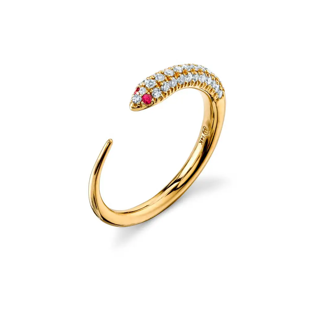 Promozione anelli di moda anello serpente aperto per gioielli da dito da donna micro pave cz 3 colori delicati ragazze adorabili e carine