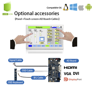 Nhiệt Độ rộng 7 ''Màn hình <span class=keywords><strong>LCD</strong></span> 20 pins 2.33 Wát 7 inch <span class=keywords><strong>LCD</strong></span> hiển thị bảng điều chỉnh AUO 7 inch <span class=keywords><strong>LCD</strong></span> Modules với Led điều khiển - Product Image 3