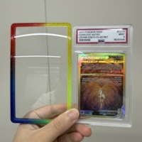 Protège-cartes de collection style Sparkles, dégradé de couleurs, avec plaque arrière pour cartes gradées PSA