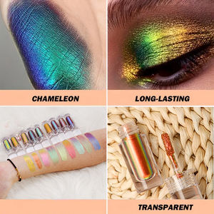 Vente en gros sans logo Fard à paupières caméléon métallique de couleur unique Glow Liquid Glitter Ombre à paupières caméléon végétalien - Product Image 3