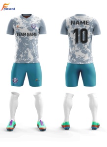 Set di <span class=keywords><strong>Maglie</strong></span> <span class=keywords><strong>da</strong></span> <span class=keywords><strong>Calcio</strong></span> <span class=keywords><strong>Personalizzabili</strong></span> in Stile Sublimato, 100% Poliestere, Stampa a Trasferimento Termico, Asciugatura Rapida, Servizi OEM, <span class=keywords><strong>Maglie</strong></span> Personalizzate per Squadre - Product Image 2
