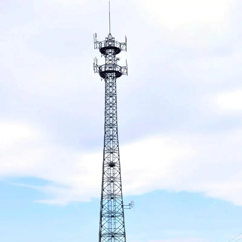 Feuer verzinkter Stahl Telecom Mobile Communication Signal Tower GSM 5G Antennen gitter mast