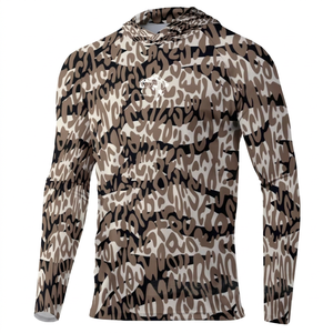Sweat-shirt de pêche léopard à manches longues pour homme, séchage rapide, UPF 50, en polyester, léger, anti-transpiration, pour activités de plein air, protection solaire - Product Image 1