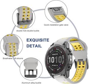 Nouveau Bracelet de Montre Connectée Classique de Luxe Réglable Rapide 26mm en Caoutchouc Souple pour le Sport, Compatible <span class=keywords><strong>Garmin</strong></span> Fenix 8 7 7X 6 6X 5 - Product Image 2