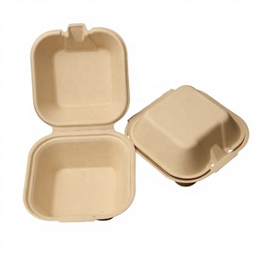Direct usine, 1000 ml, 8 pouces, 3 compartiments, carton ondulé écologique, doublure en éponge, matériaux recyclés, compostable, biodégradable - Product Image 5