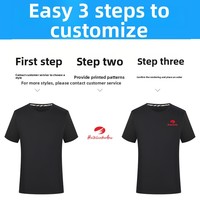 Kaos Kerja Lengan Pendek Kerah Bulat Katun Solid dengan Logo Cetak Kustom - Kaos Iklan Buatan Khusus