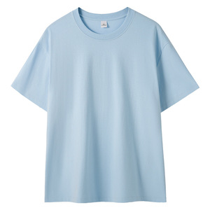 เสื้อยืดแขนสั้นผู้ชาย ผ้าคอตตอนหนา 230 กรัม ทรงหลวม สีพื้น ผ้าถัก 100% คอปกแบบลำลอง แบรนด์แฟชั่น รุ่นซัมเมอร์ - Product Image 3