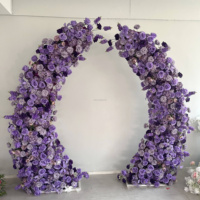 Arche de fleurs artificielles personnalisable, nouveau style, vente directe usine, toile de fond de mariage, arche florale