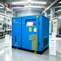 Kompresor Udara Sekrup Putar PM VSD Pabrik Nanxiang Langsung 7.5kW 15kW 22kW 8 13Bar Kompresor Udara Tekanan Tinggi Senyap