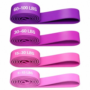Bandes de résistance Carlsi 5-100 lbs, bandes d'exercice pour la musculation, les glutes, les jambes, les étirements, la rééducation, multifonctionnelles en TPE - Product Image 1
