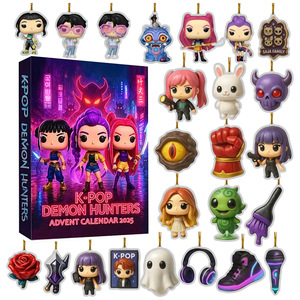 Kpop Demon Hunters Advent Calendar 2025 Acrylic <b>Keychain</b> Set Christmas Ornament Gift For Kids And Fans - Product Image 1