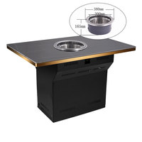 Ventes chaudes Équipement de fondue Restaurant Table de fondue sans fumée Double saveur Table à dîner pour fondue