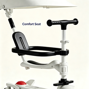 Nouveauté : Trottinette multifonctionnelle pour bébé et enfant, pliable et réglable, 6 en 1 avec siège, musique et lumières - Product Image 3