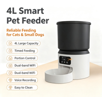 Distributeur automatique d'aliments pour chats et chiens, écologique, avec caméra ultra grand angle, WiFi 2.4G, Bluetooth 5G double bande, contrôle intelligent par application