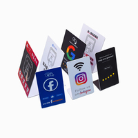 Expositor de Mesa Personalizado con NFC para Reseñas de Google, Código QR para Reseñas de Google, Menú de Restaurante, Redes Sociales