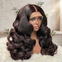 Peluca de Cabello Humano Vietnamita Virgen SDD, Rizos Voluminosos, Densidad 250%, Sin Pegamento, Lista para Usar, Encaje Frontal HD 13x6, Precortada y Predecolorida