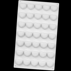 35 Cavity Heart Shape <b>Silicone</b> Mold For Chocolate Gummy Candy Soap Ice Cube Homemade <b>Baking</b> Making Kitchen Accessory - Product Image 4