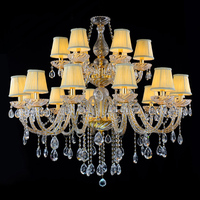 Lustre en cristal contemporain européen de luxe, lampe LED pour salon, éclairage pour centre commercial, villa, duplex, escalier