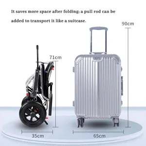 Travel Lightweight Small Manual Wheel Chair Transfer Aluminum Folding Wheelchair