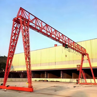 Grue portique à double poutre, directe usine, 2 à 16 tonnes, télécommandée, pour construction industrielle, avec moteur et boîte de vitesses, portée 5m-35m, 20m
