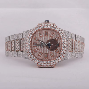 Reloj Mecánico de Lujo con Diamante Moissanite, Acero Inoxidable, 16 mm, Cristal Tipo Moneda, Artesanía Superior, Suave, Alta Precisión - Product Image 1