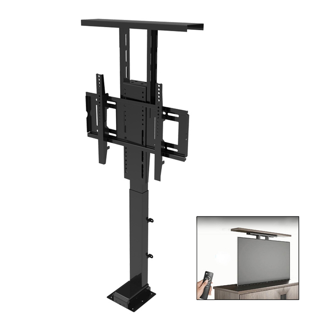 32-70 Inch Motorized Hidden Vertical Height Adjustable TV Lift Remote Control Smart Electric System Cabinet TV Stand with Cover