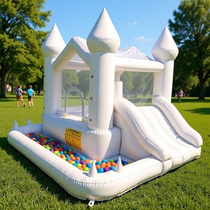 Château gonflable pour fête d'anniversaire d'enfants avec décoration de ballons, trampoline commercial pour jeux en plein air dans le jardin - Product Image 2