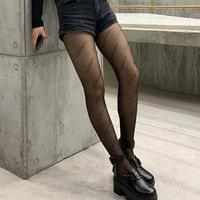 Bas de contention sexy pour femmes Velsatis avec impression de lettres, matière éco-responsable en élasthanne/nylon, logo de marque personnalisé, service OEM