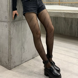 <span class=keywords><strong>Bas</strong></span> de contention sexy pour <span class=keywords><strong>femmes</strong></span> Velsatis avec impression de lettres, matière éco-responsable <span class=keywords><strong>en</strong></span> élasthanne/<span class=keywords><strong>nylon</strong></span>, logo de marque personnalisé, service OEM - Product Image 4