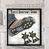 Nouveaux crampons à glace antidérapants à 10 dents, crampons universels pour l'escalade en montagne